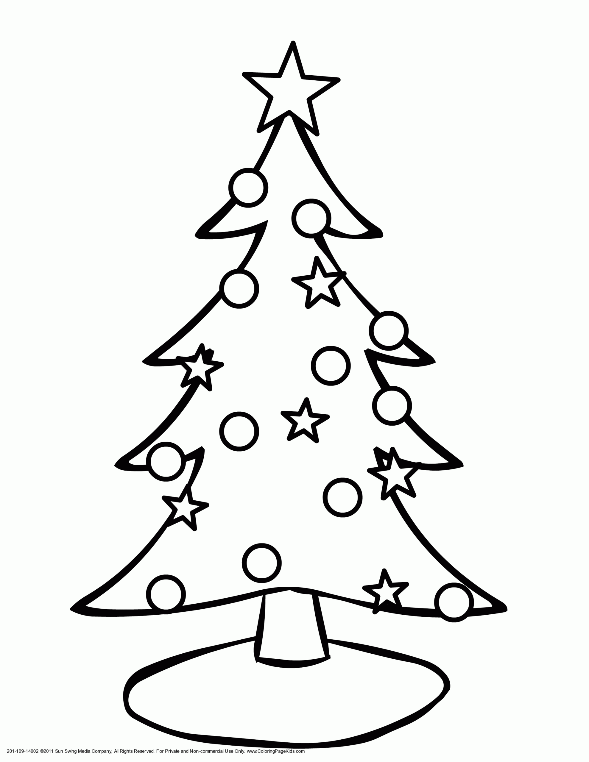 Printable Christmas Tree Color Pages