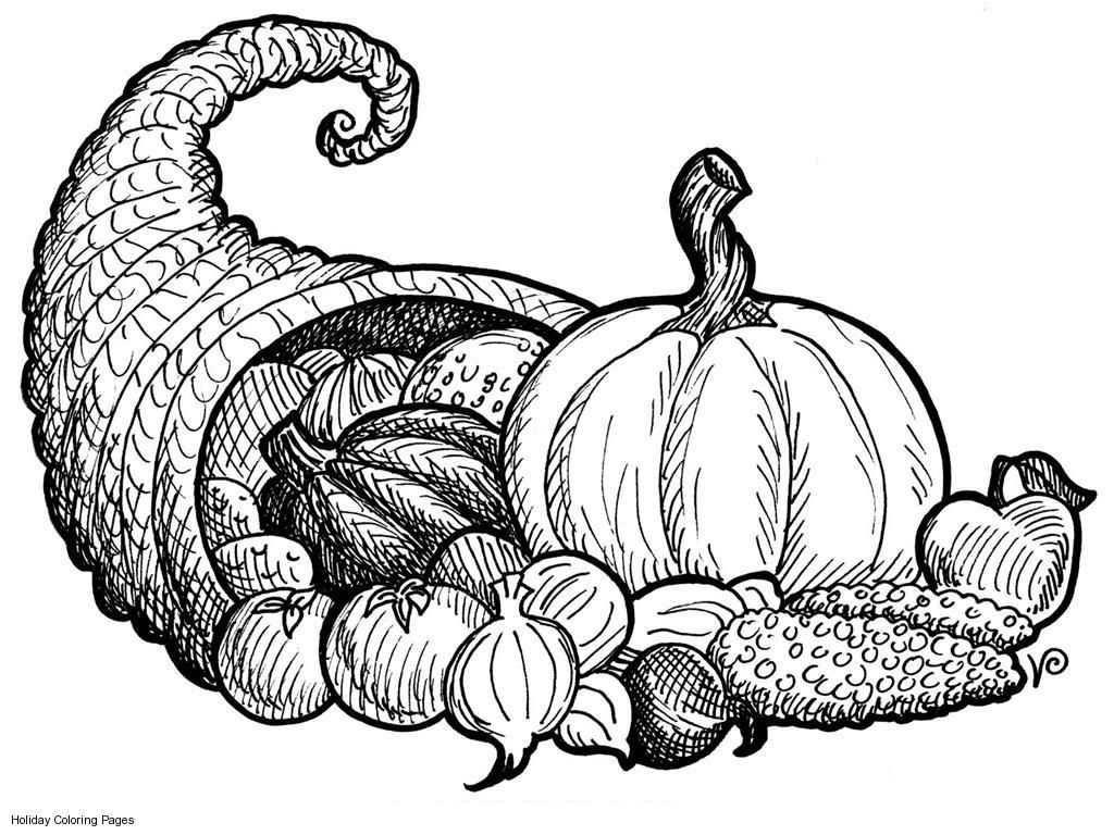 Cornucopia Printable Coloring Pages Cornucopia Printable Coloring Pages