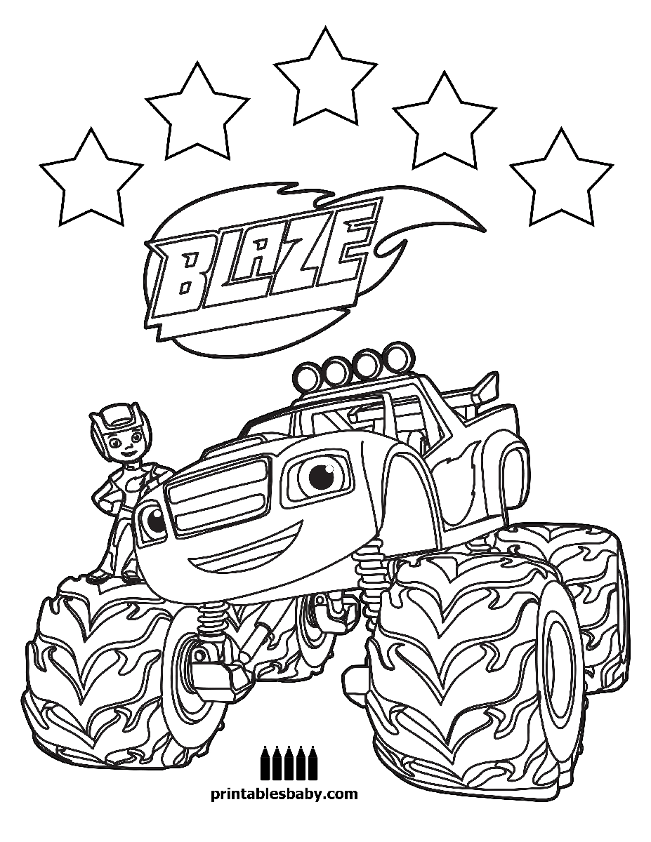 Blaze And The Monster Machines Printables Baby Free Cartoon
