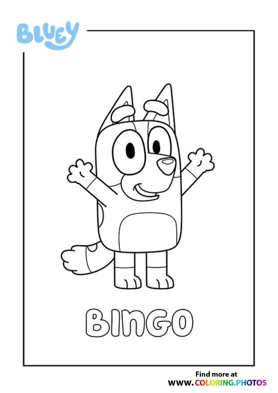 Bluey And Bingo Coloring Pages Printable Bluey And Bingo Coloring Pages Printable