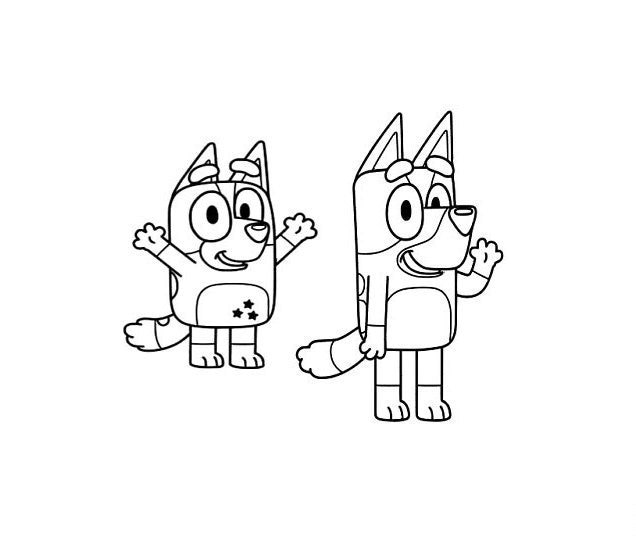 Bluey And Bingo Coloring Pages Printable Bluey And Bingo Coloring Pages Printable