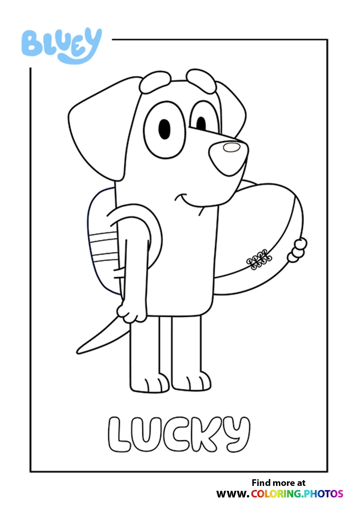Bluey Bingo Coloring Pages For Kids Bluey Bingo Coloring Pages For Kids