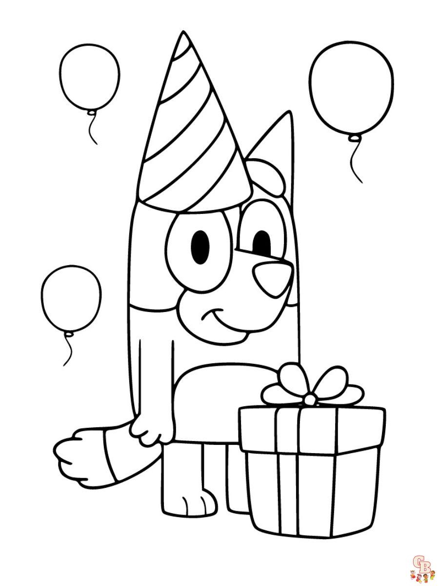 Bluey Birthday Coloring Pages Printable Vrogue Co