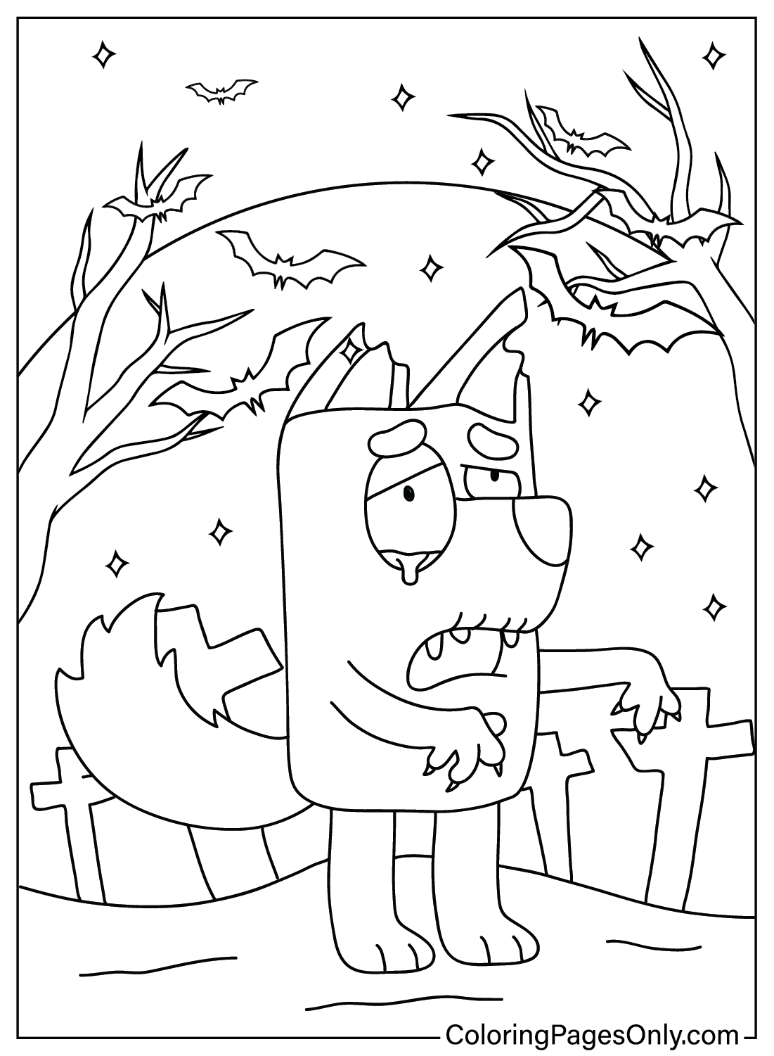 Bluey Halloween Coloring Pages Printable Bluey Halloween Coloring Pages Printable
