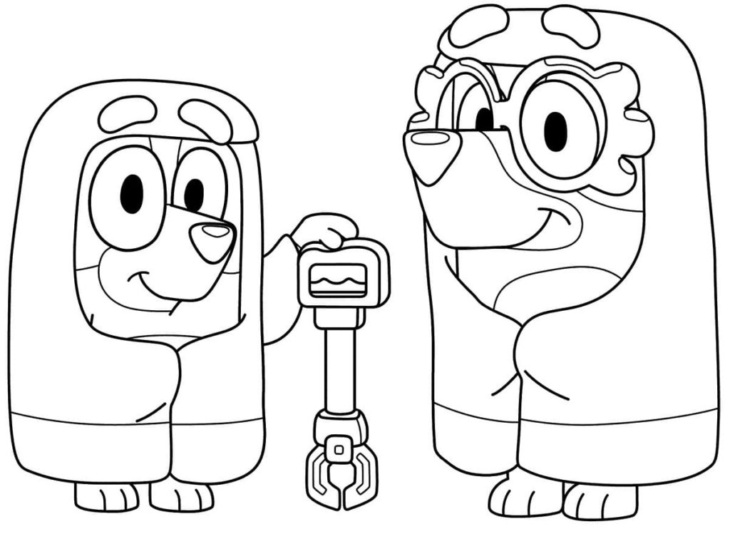 Bluey Printable Coloring Pages Free