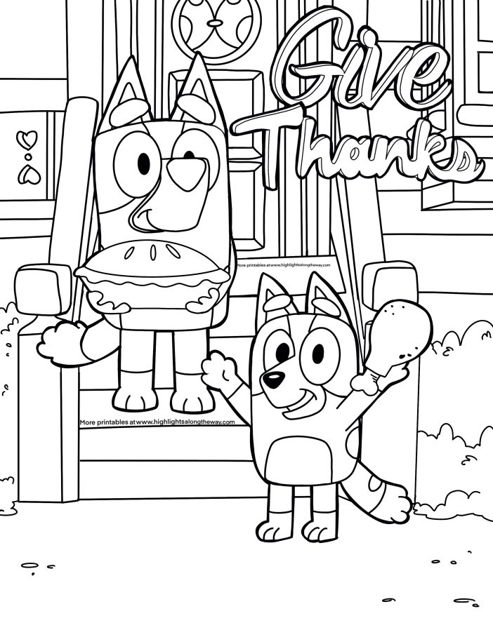 Bluey Holiday Coloring Pages Instant Downloads Bluey Holiday Coloring Pages Instant Downloads