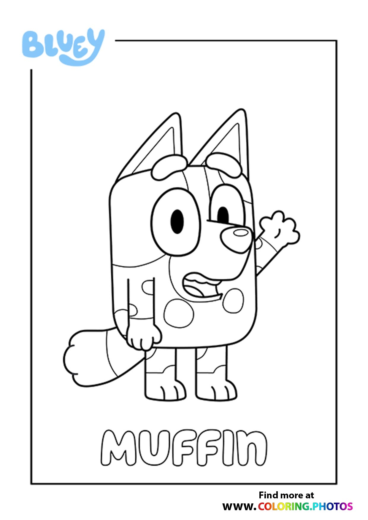 Bluey Muffin Coloring Pages For Kids Bluey Muffin Coloring Pages For Kids