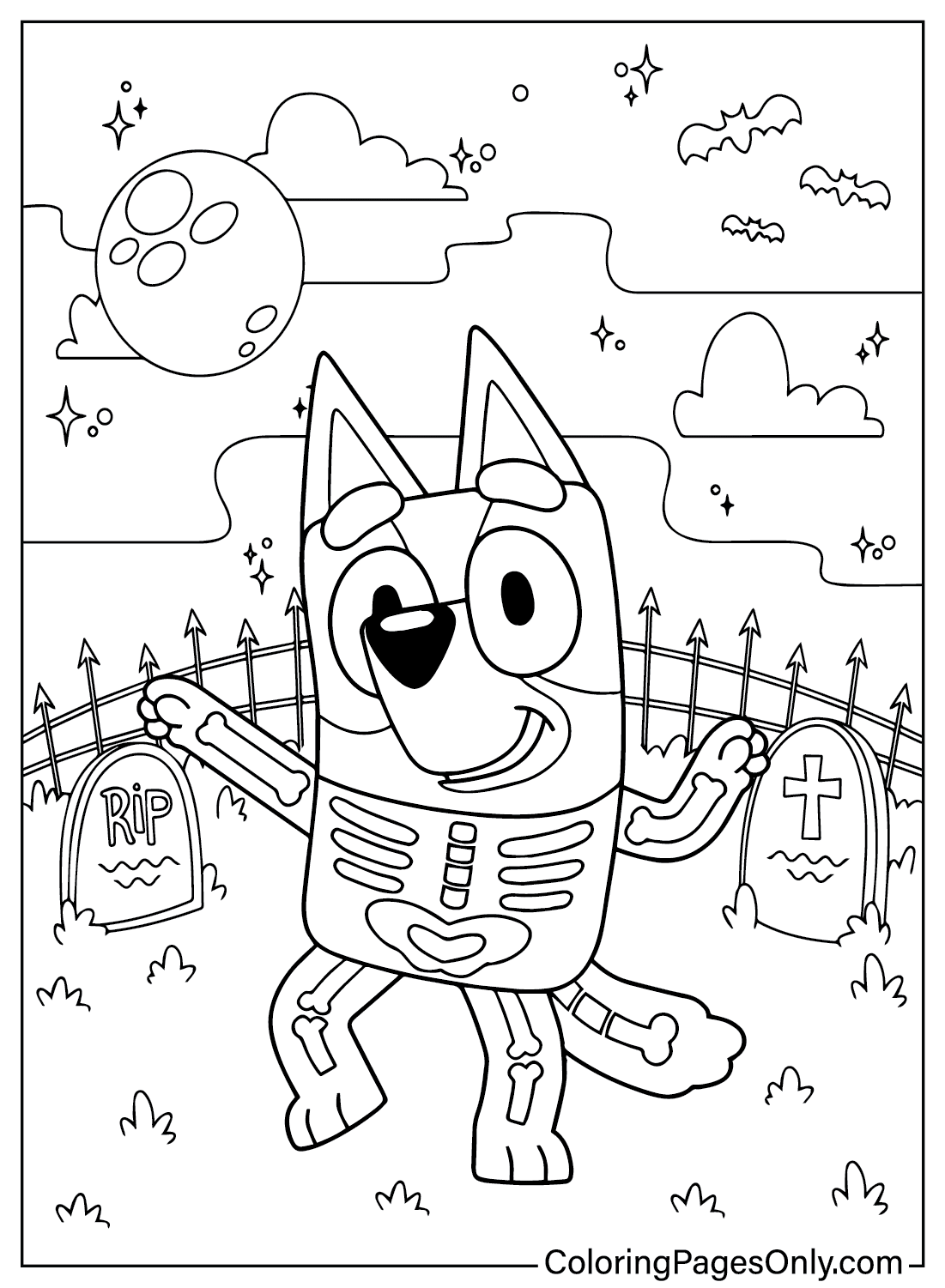 Bluey Scared Ghost Halloween Free Printable Coloring Pages Bluey Scared Ghost Halloween Free Printable Coloring Pages