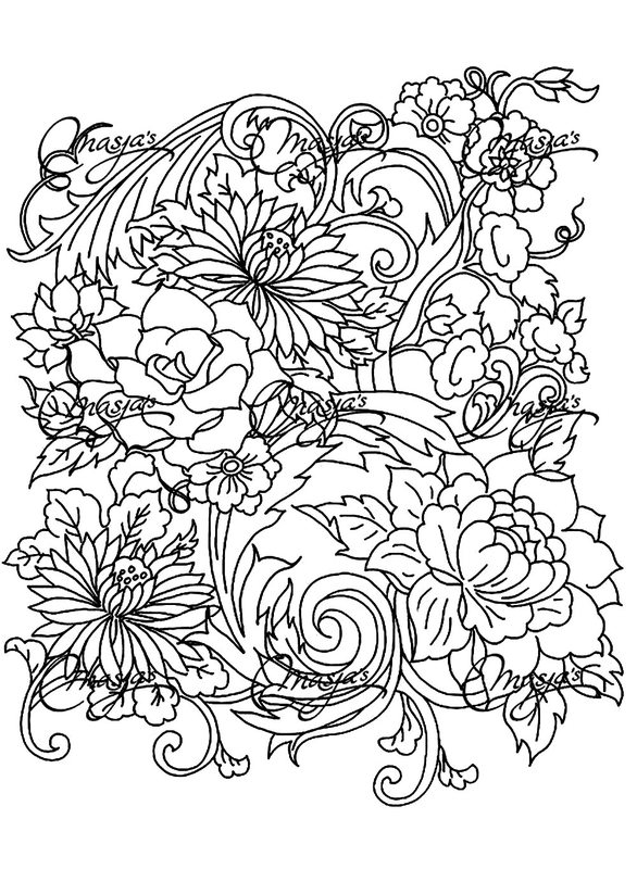 Blumen Ausmalbilder F R Erwachsene Kostenlos Zum Ausdrucken 3