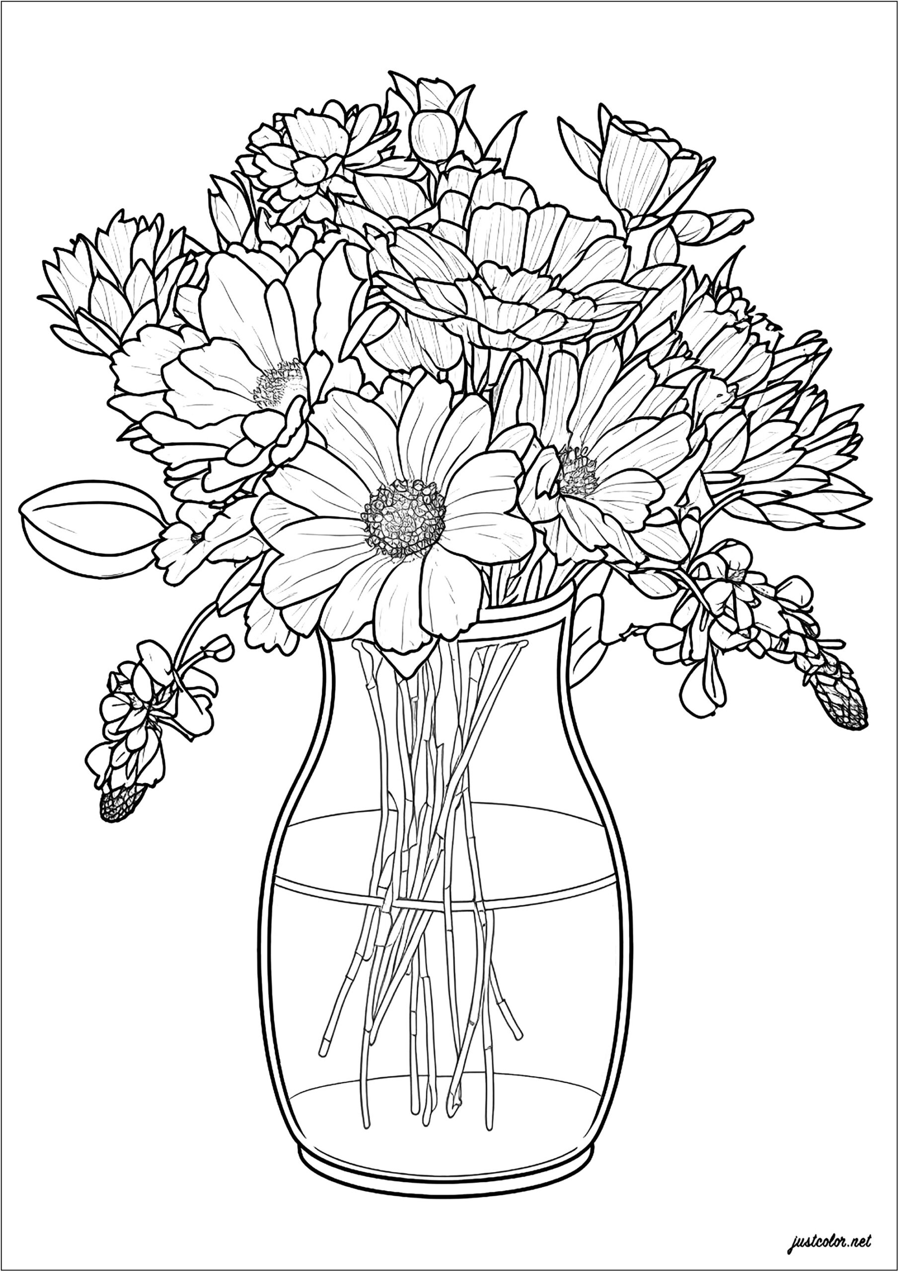 Blumen In Einer H Bschen Vase 1 Blumen Vegetation Malbuch Fur Blumen In Einer H Bschen Vase 1 Blumen Vegetation Malbuch Fur