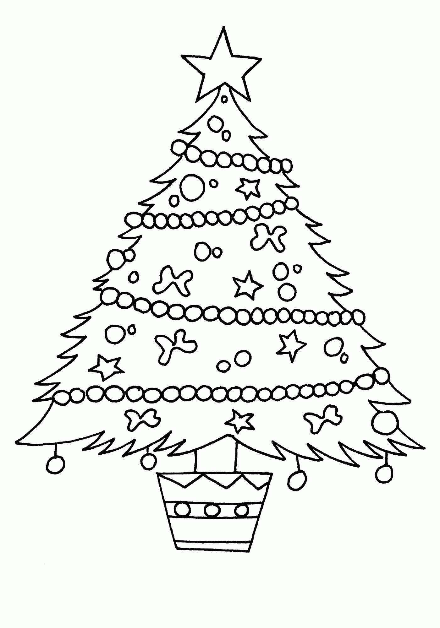 Christmas Tree Free Printable Coloring Pages Christmas Tree Free Printable Coloring Pages