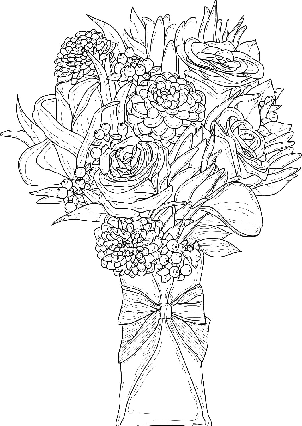 Bouquet Coloring Pages Printable Coloring Pages Bouquet Coloring Pages Printable Coloring Pages