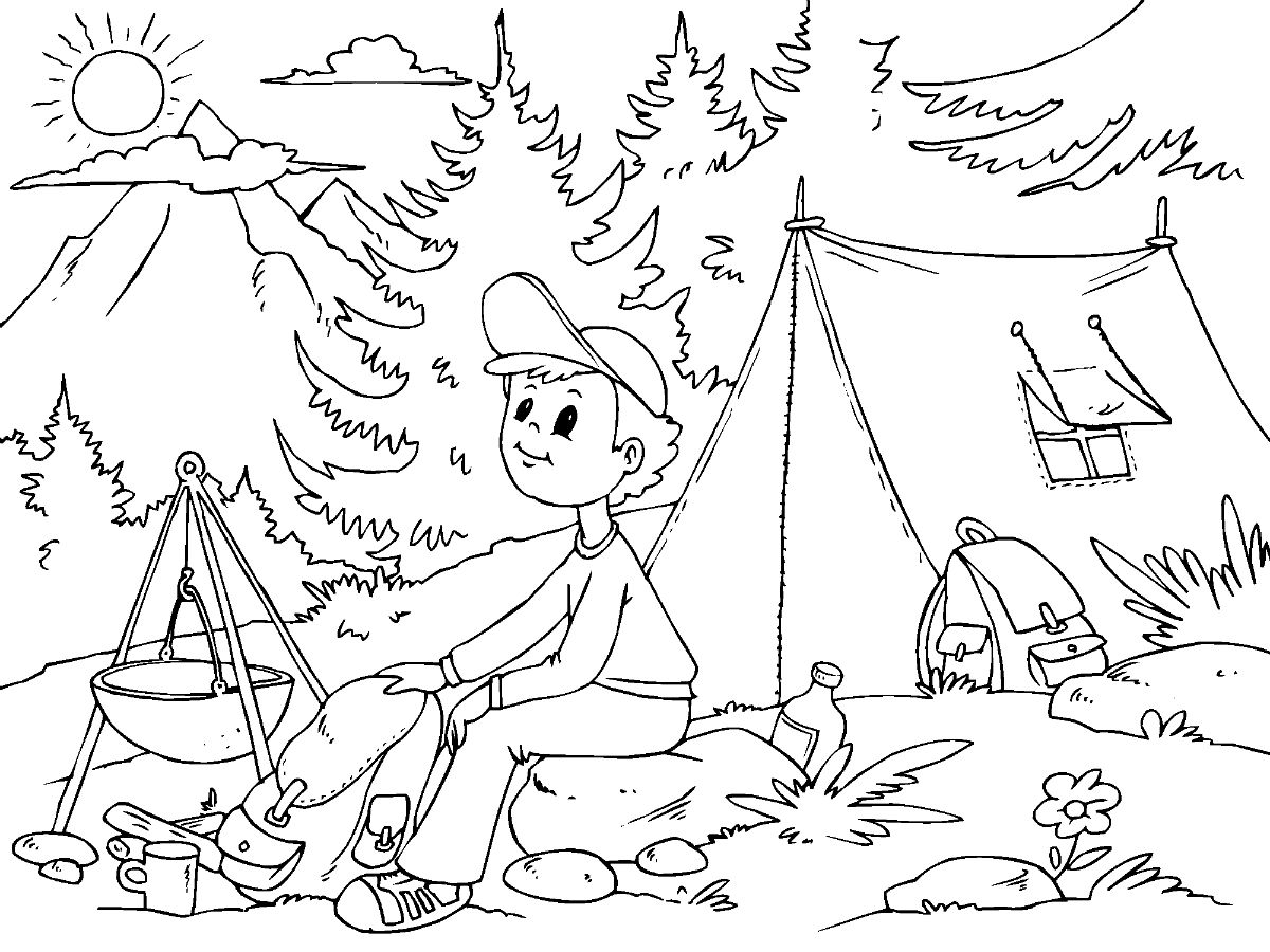 Boy Camping Coloring Page Free Printable Coloring Pages For Kids Boy Camping Coloring Page Free Printable Coloring Pages For Kids