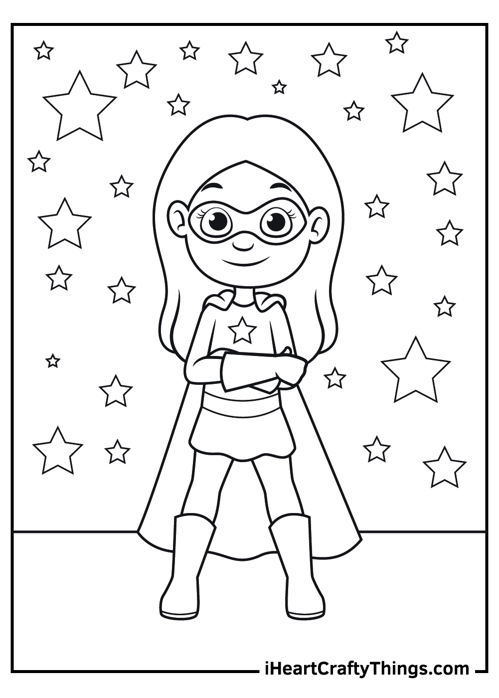 Boy Superhero Coloring Page