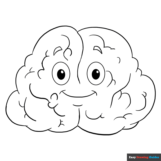 Brain Coloring Page Easy Drawing Guides Brain Coloring Page Easy Drawing Guides