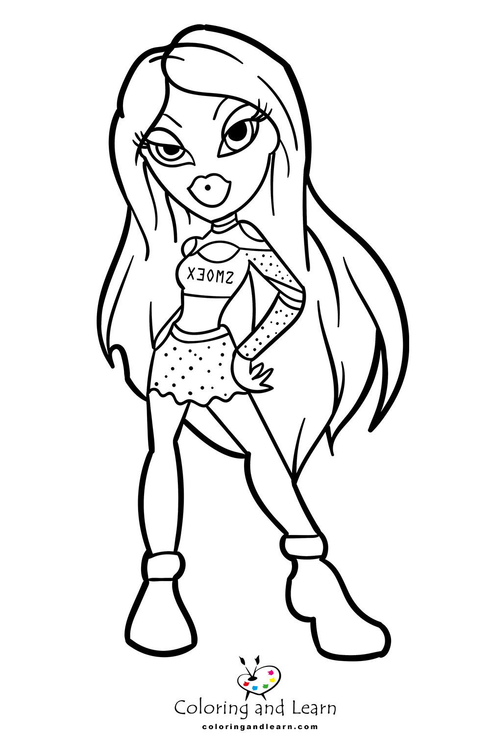 Bratz Coloring Page Coloring Nation Bratz Coloring Page Coloring Nation