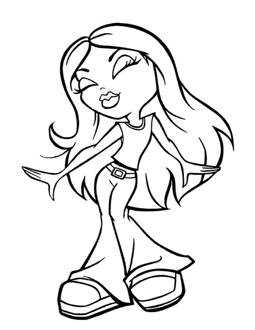 Bratz Dolls Coloring Pages Download And Print For Free Bratz Dolls Coloring Pages Download And Print For Free