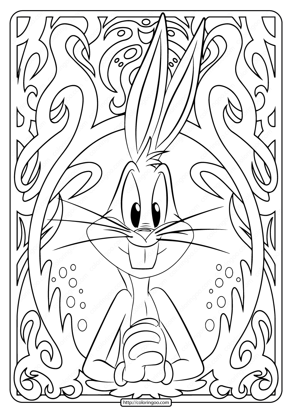 Bugs Bunny Coloring Pages Printable Bugs Bunny Coloring Pages Printable