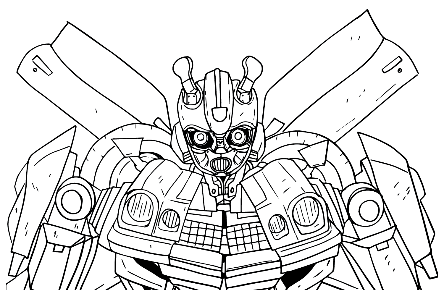 Bumblebee Transformers Coloring Pages Free Printable Templates