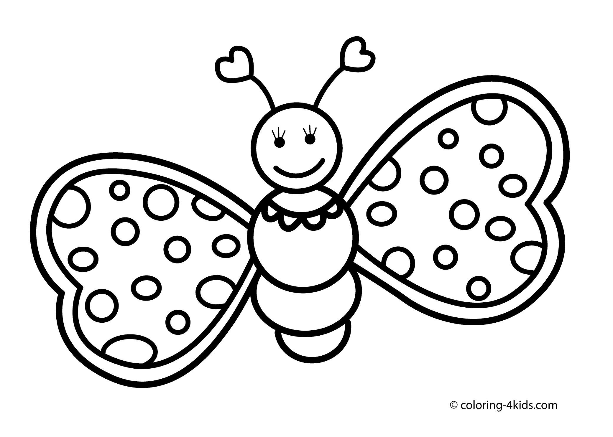 Butterfly Coloring Pages Cute For Kids Printable Free Coloring Pages