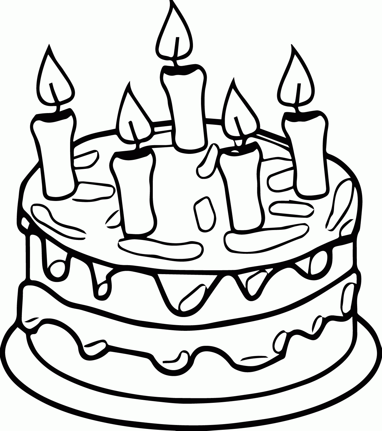 Cake Coloring Page Coloring Home Cake Coloring Page Coloring Home