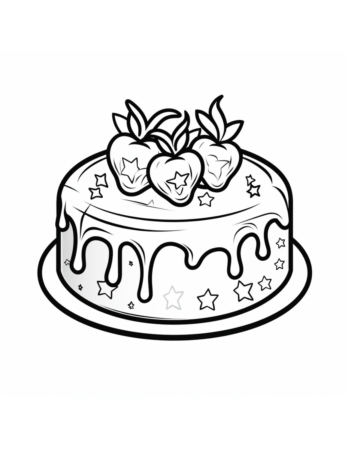 Cake Coloring Pages Printable Cake Coloring Pages Printable
