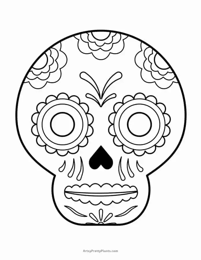 Sugar Skull Coloring Pages Printable