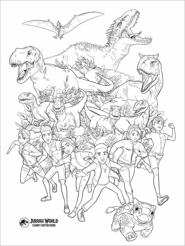 Camp Cretaceous Coloring Sheets