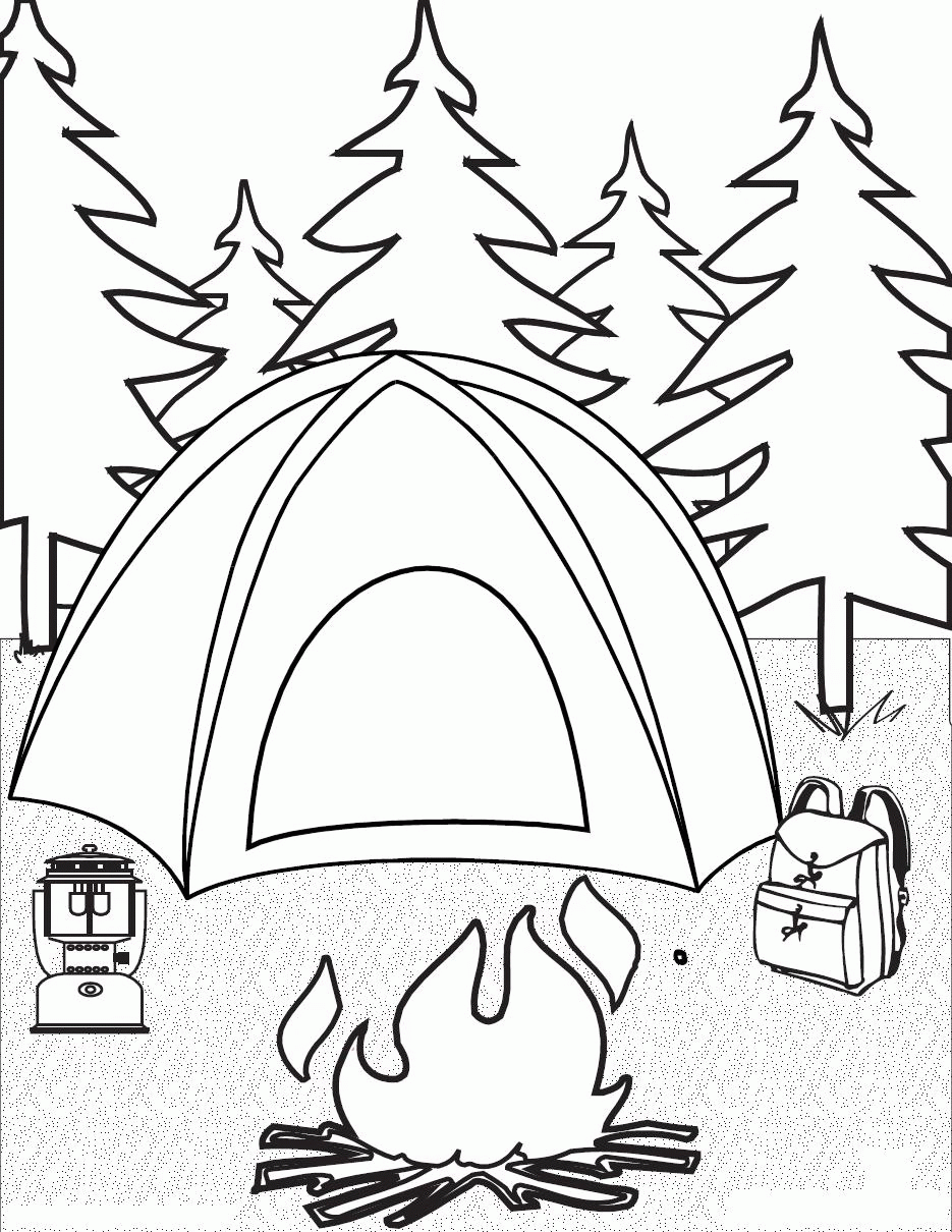 Camping Color Pages For Kids Clip Art Library Camping Color Pages For Kids Clip Art Library