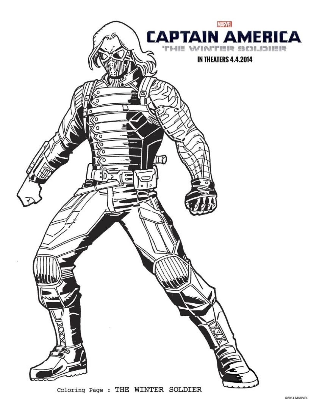 Printable Coloring Pages Captain America Printable Coloring Pages Captain America