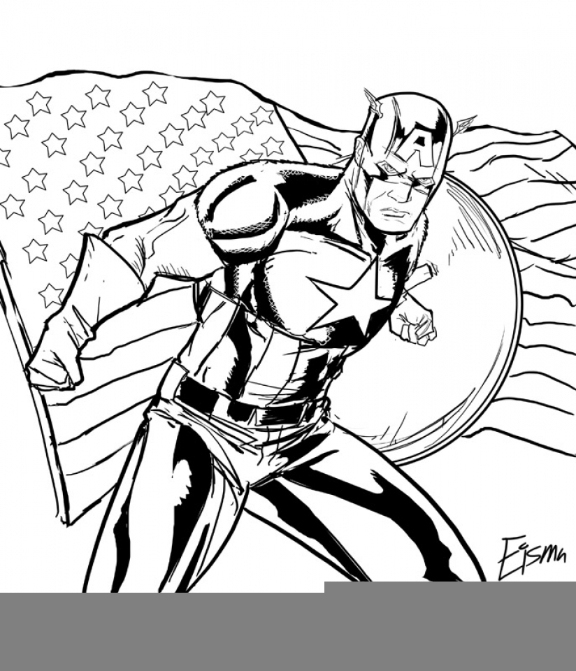 Captain America Printable Coloring Pages Captain America Printable Coloring Pages