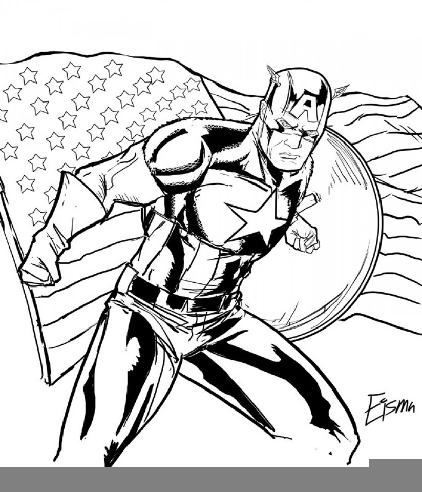 Captain America Printable Coloring Pages Captain America Printable Coloring Pages