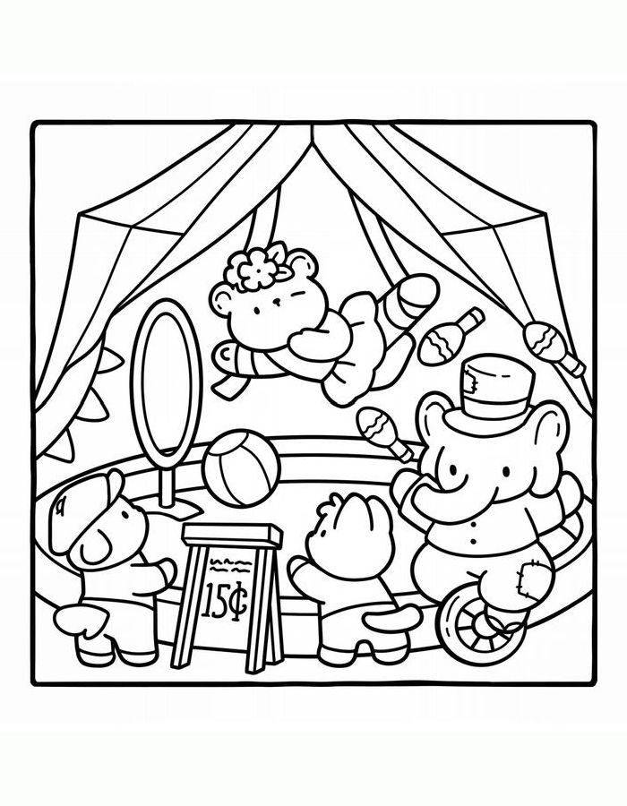 Carnival Coloring Pages Free Printable PDF Carnival Coloring Pages Free Printable PDF