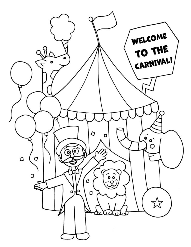 Carnival Coloring Pages Preschool Carnival Coloring Pages Preschool