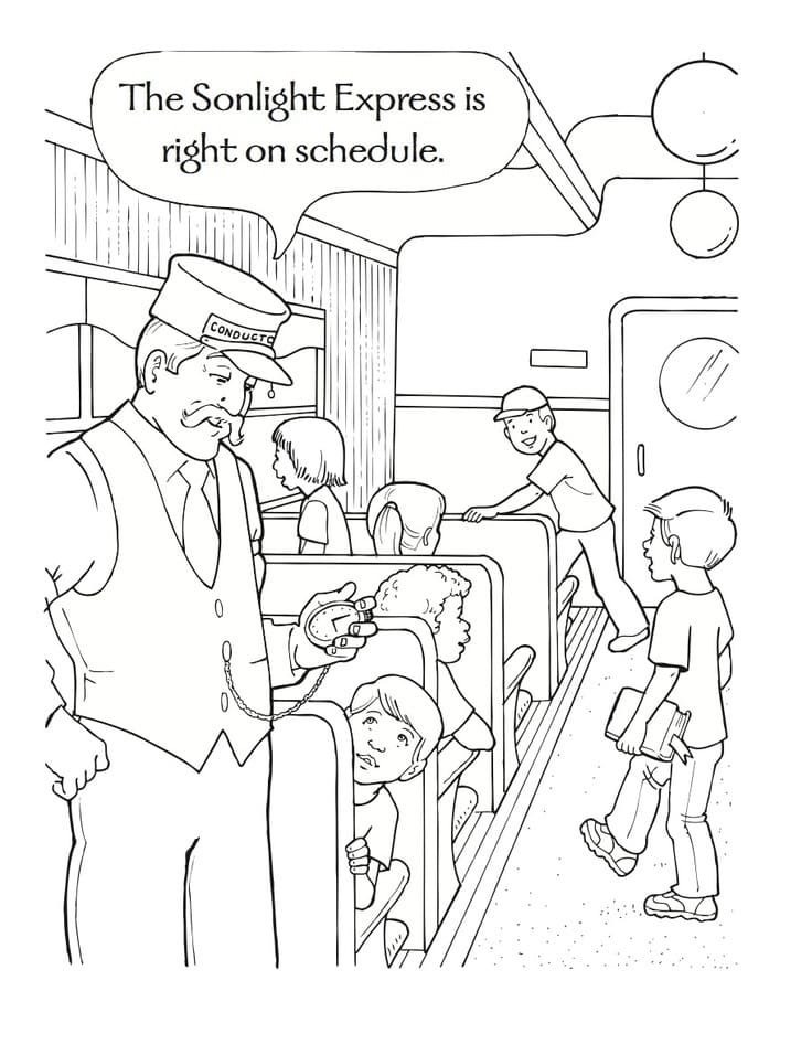 Cartoon Polar Express Coloring Page Free Printable Coloring Pages For