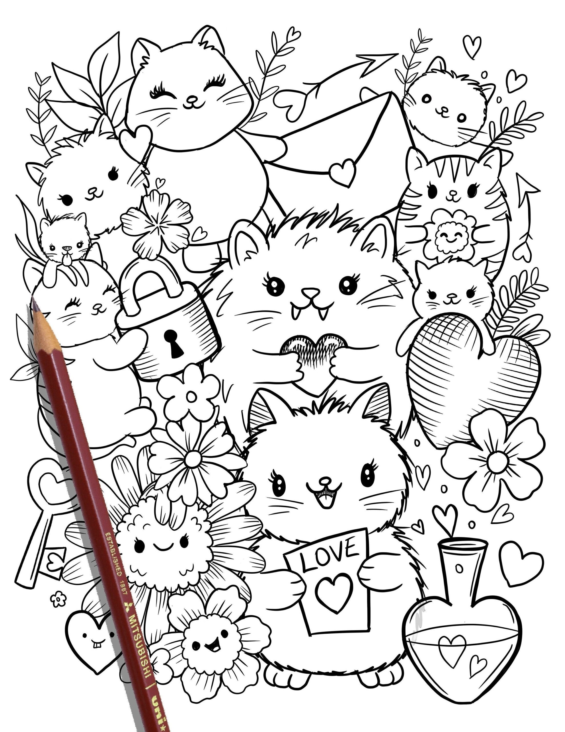 Cat Coloring Page