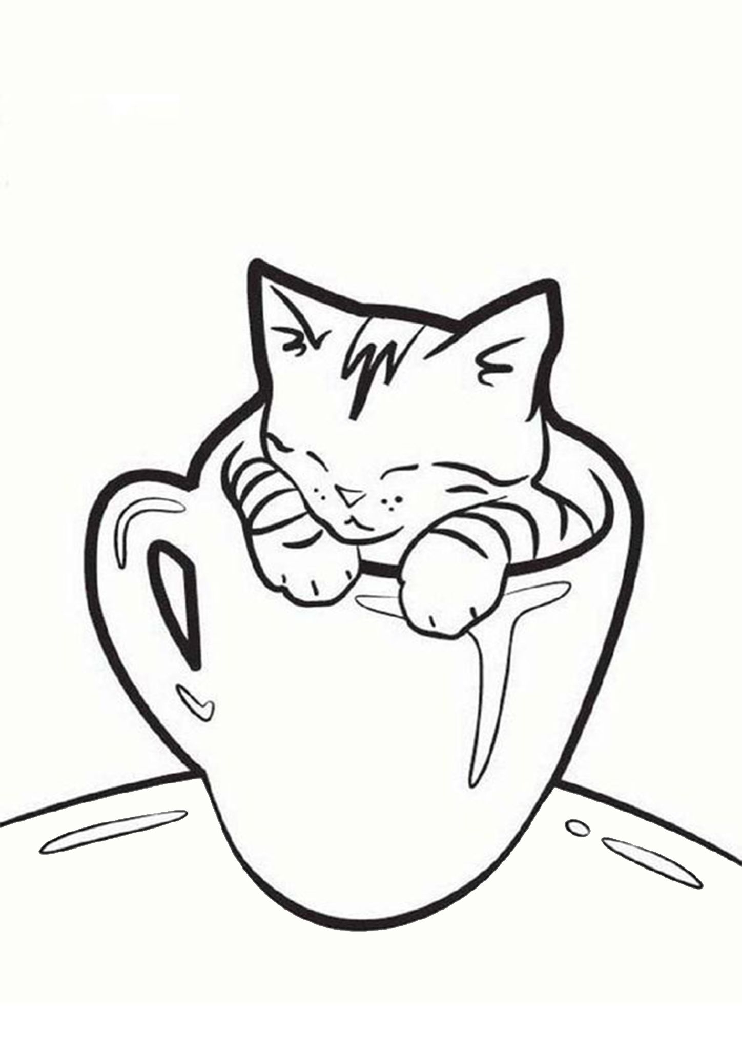 Cat Drawing Printable Cat Drawing Printable