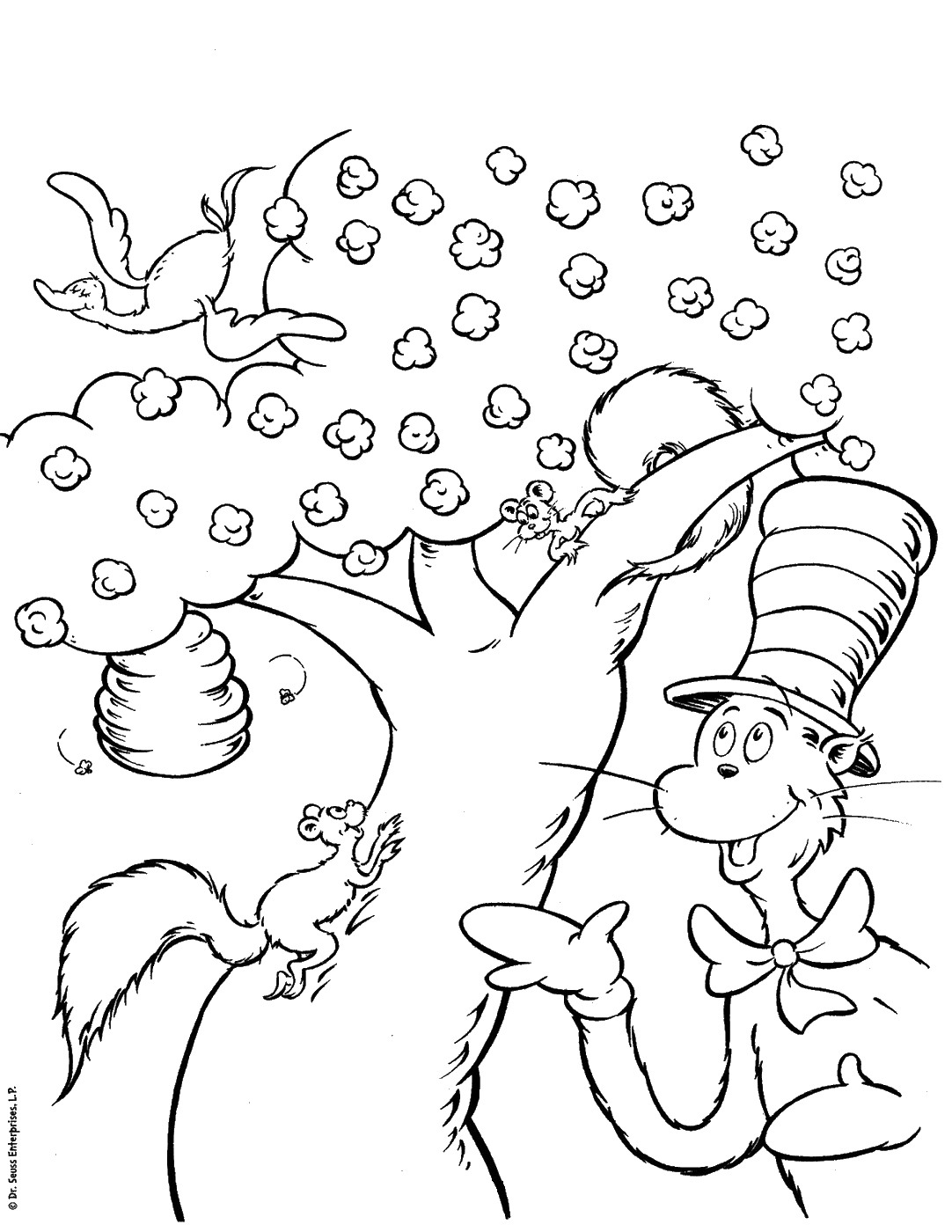 Cat In The Hat Coloring Pages Free Printable Cat In The Hat Coloring Pages Free Printable