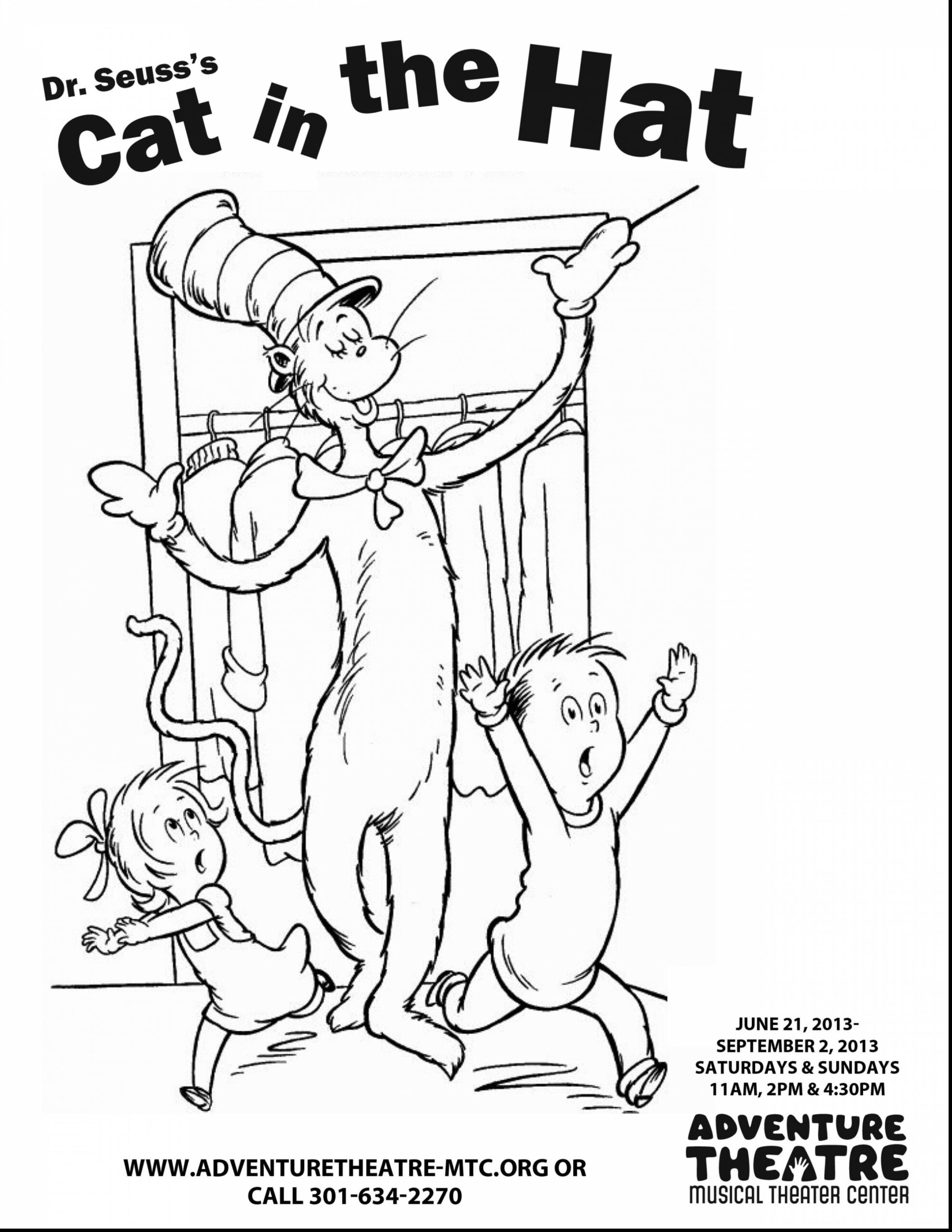Cat In The Hat Printable Coloring Pages Cat In The Hat Printable Coloring Pages