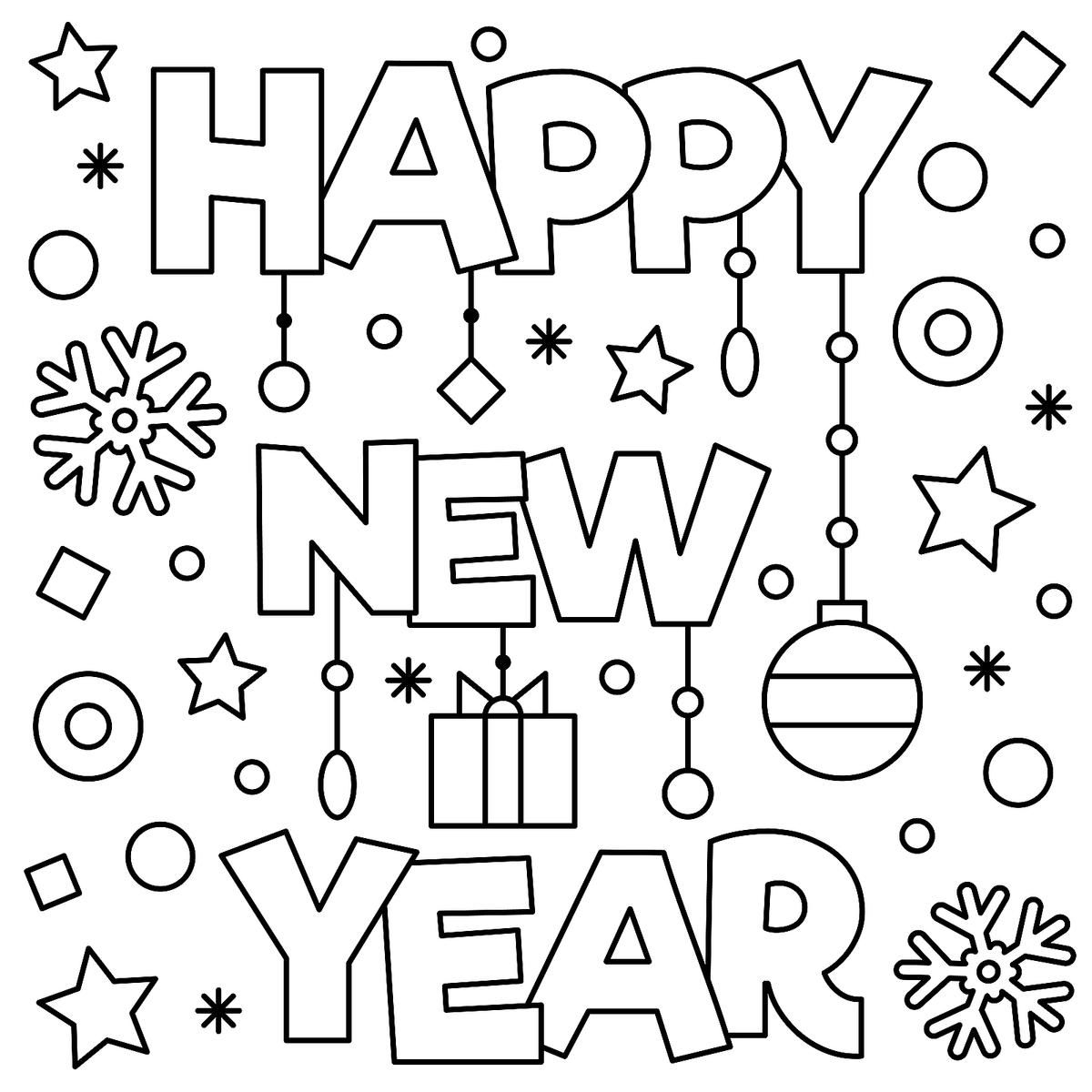 Celebrate The New Year With Printable Coloring Pages Celebrate The New Year With Printable Coloring Pages