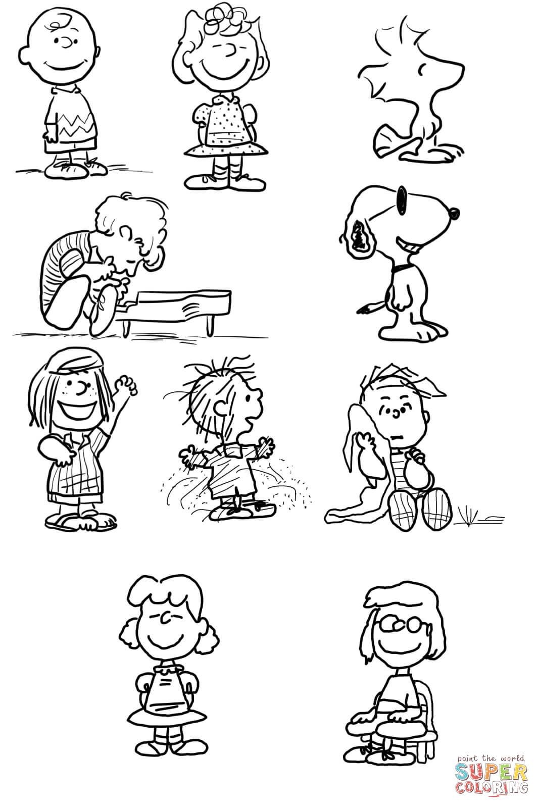 Charlie Brown Characters Coloring Page From Peanuts Category Select Charlie Brown Characters Coloring Page From Peanuts Category Select