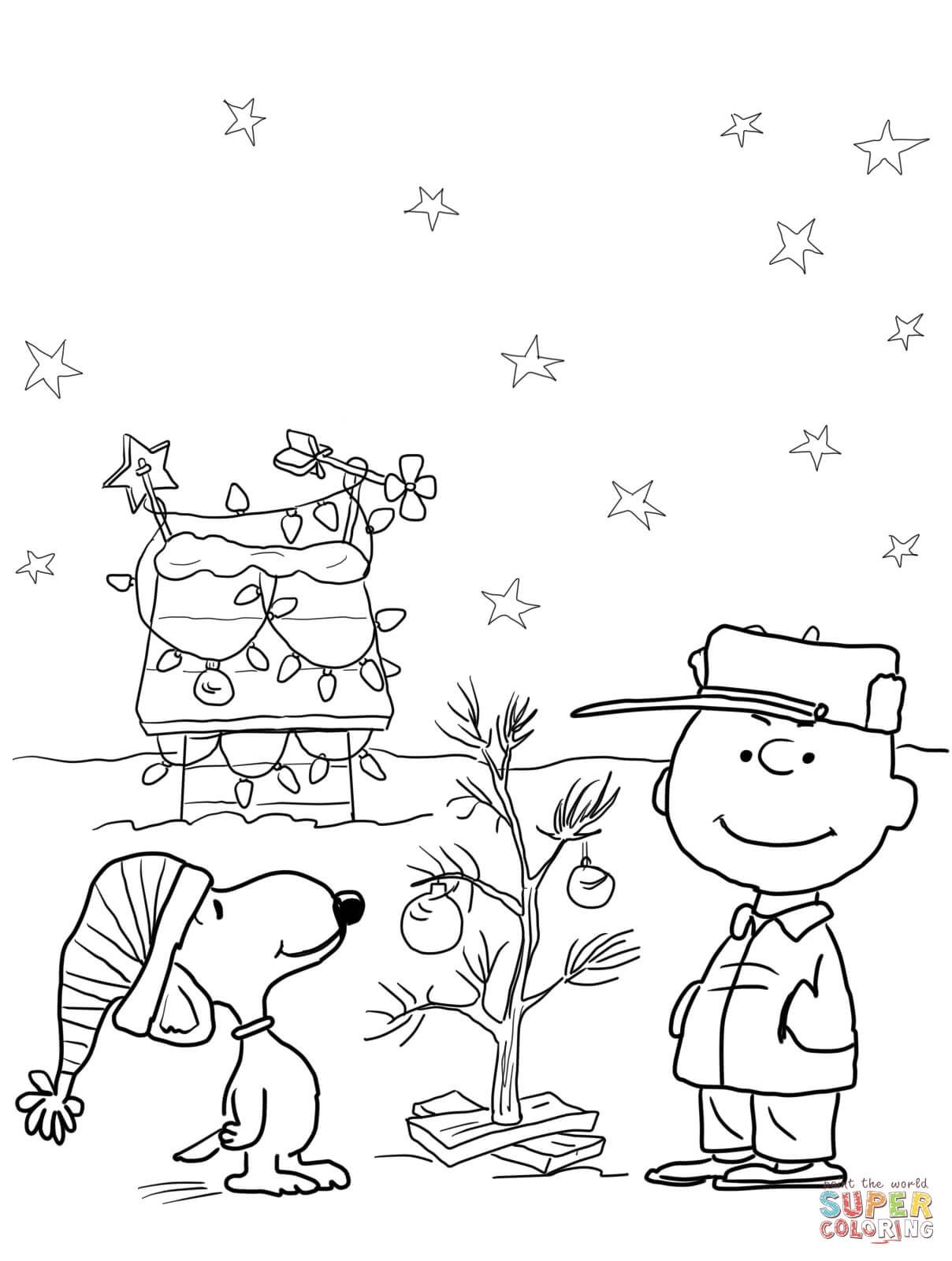 Printable Peanuts Christmas Coloring Pages Printable Peanuts Christmas Coloring Pages