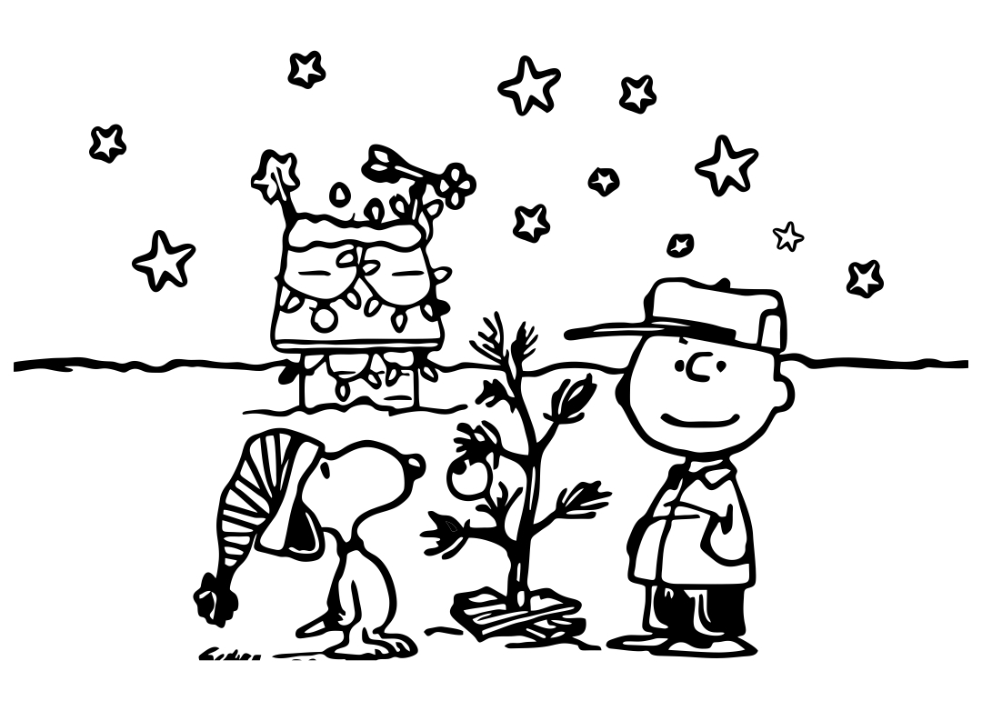 Charlie Brown Christmas Coloring Pages Printable Charlie Brown Christmas Coloring Pages Printable
