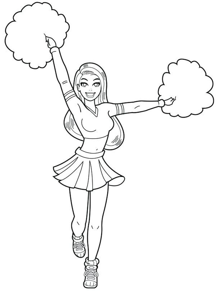 Cheerleader Coloring Pages Printable Cheerleader Coloring Pages Printable