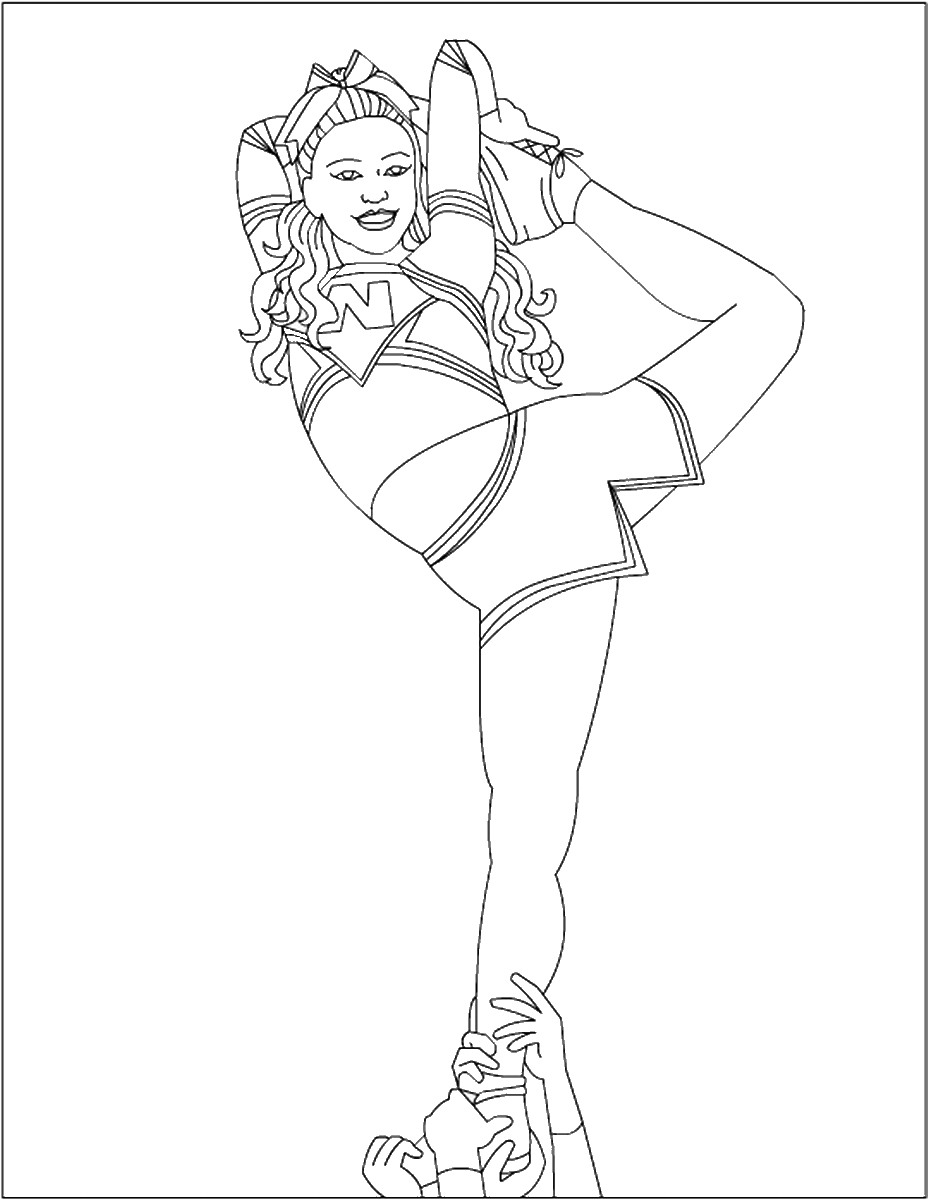 Cheerleading Coloring Pages Birthday Printable Cheerleading Coloring Pages Birthday Printable