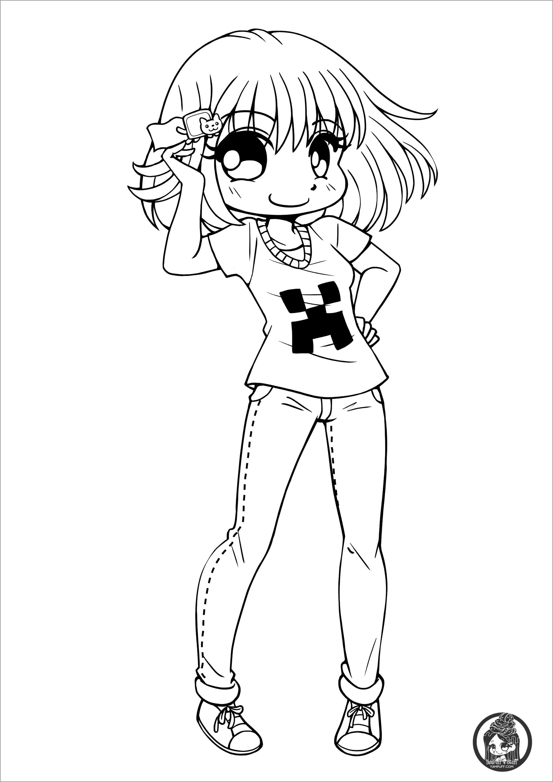 Chibi Coloring Pages ColoringBay Chibi Coloring Pages ColoringBay