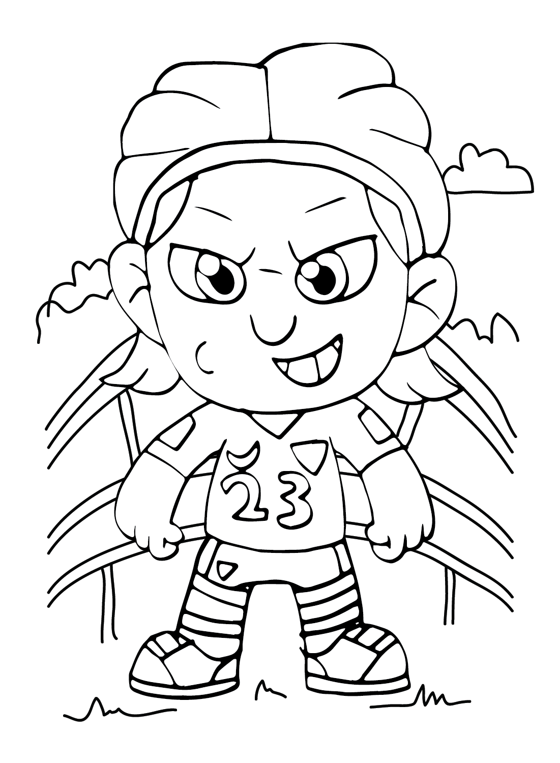 Chibi Erling Haaland Coloring Page Chibi Erling Haaland Coloring Page
