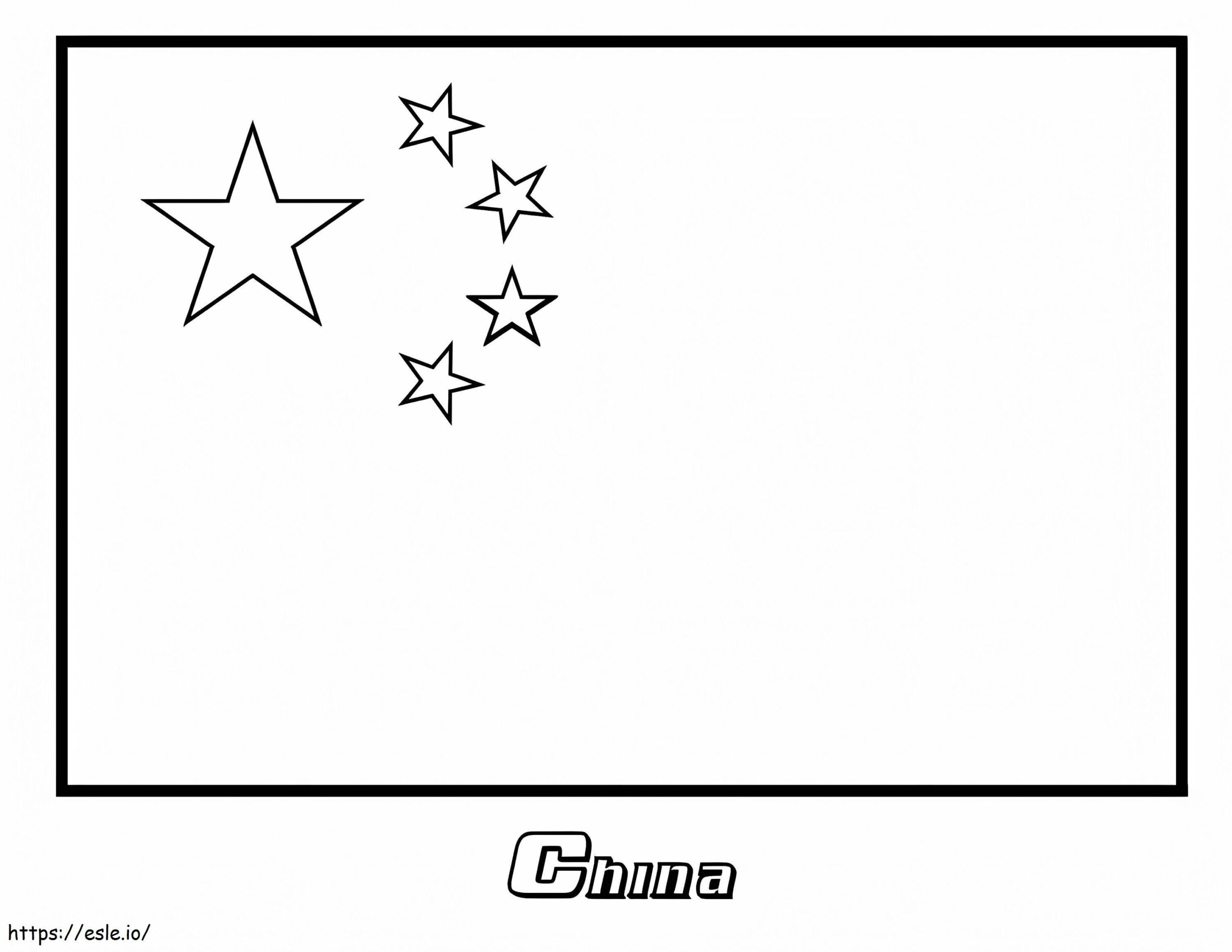 China Flag Coloring Page China Flag Coloring Page