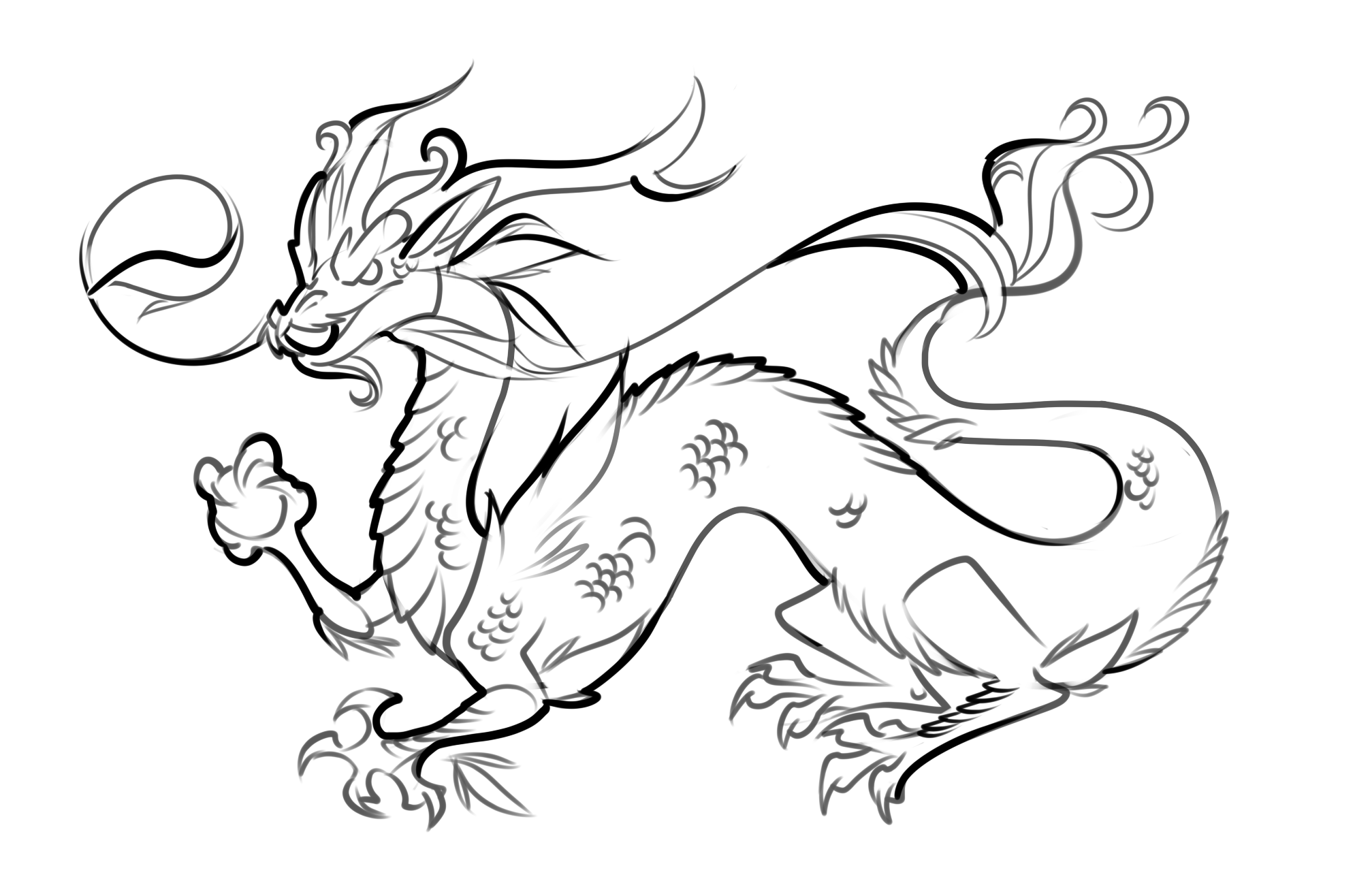 Chinese Dragon Coloring Pages Printable Chinese Dragon Coloring Pages Printable
