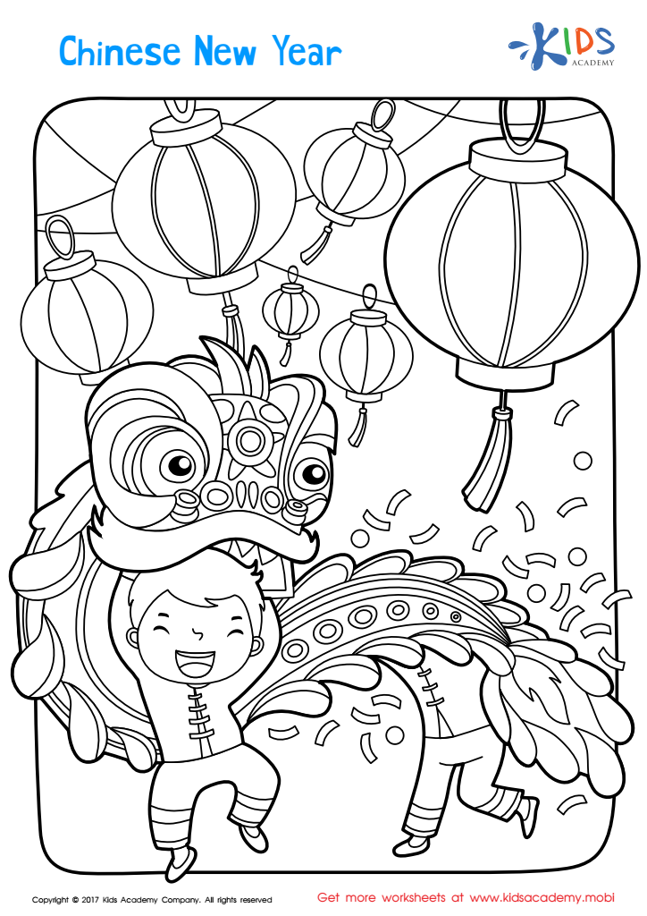 Chinese New Year Coloring Page Chinese New Year Coloring Page